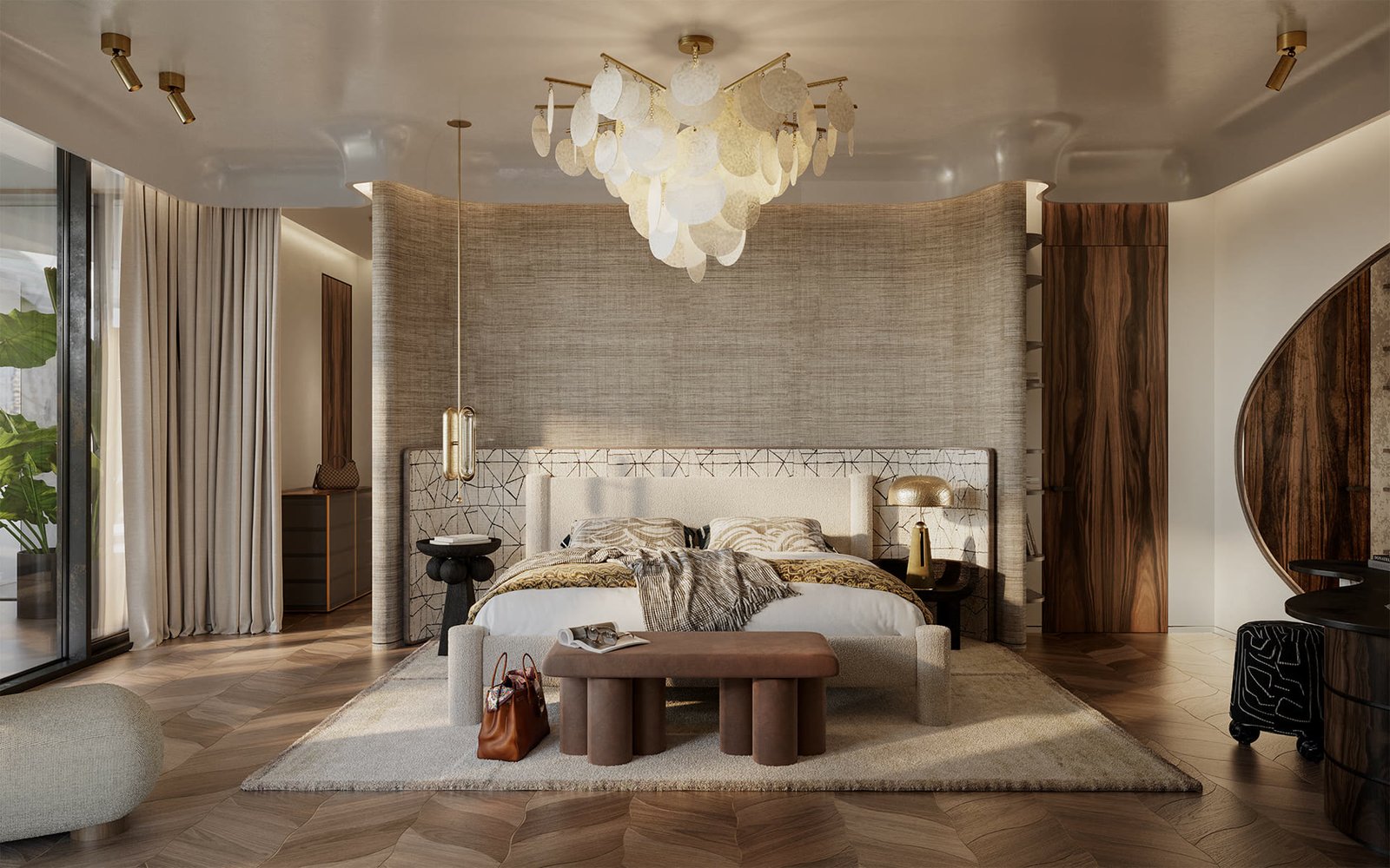 Master bedroom with canal view