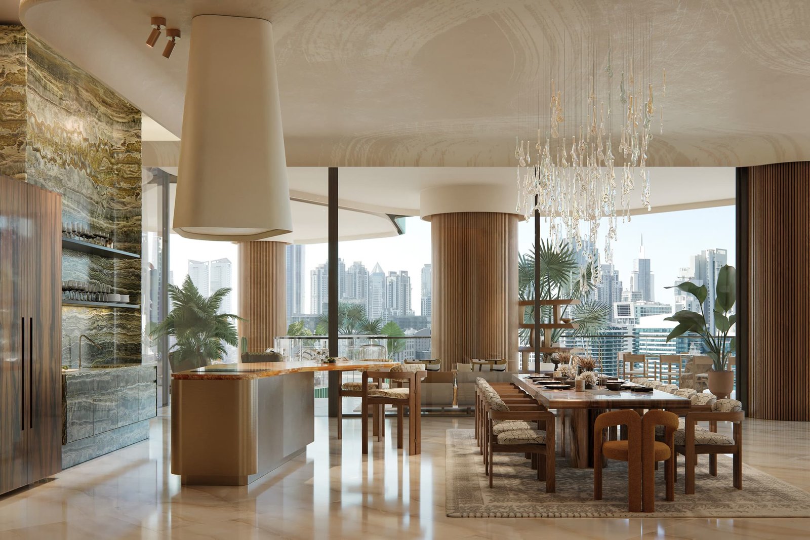 Show kitchen and dining